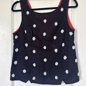 Anthropologie ‘Odille’ Beaded Polka Dot Top - Women’s 8 / Women’s S/M